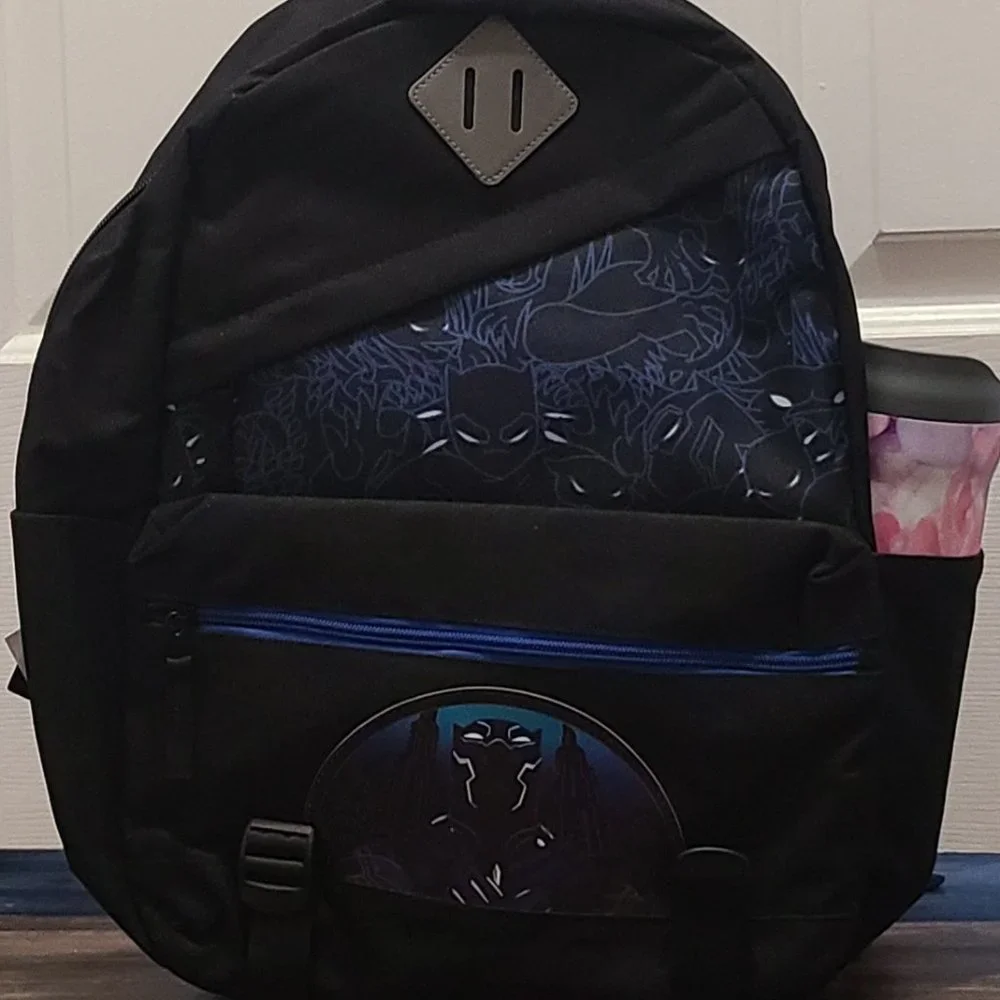 Marvel Black Panther/ Kids Unisex 16.5 Black Backpack